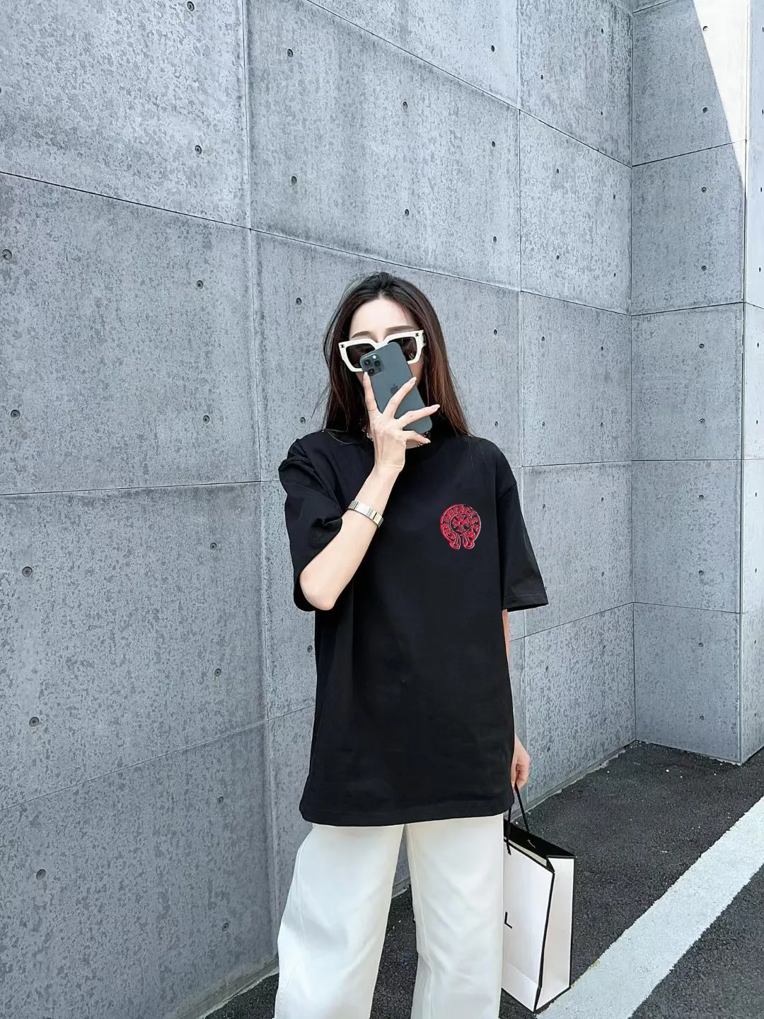 [CH ] 2026FW T LOGO Premium 26s Same Style ：Black White Light Green Size：S M L XL 2XL